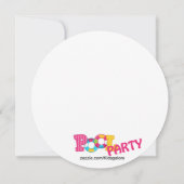 Birthday-uitnodiging voor de Ronde Pool voor meisj Kaart (Achterkant)