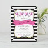 Birthday-uitnodiging voor een feestdag in de vrouw kaart (Staand voorkant)