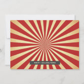 Birthday-uitnodiging voor een  Rode Retro-vliegtui Kaart (Achterkant)