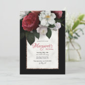 Birthday-uitnodiging voor Floral Dreams Kaart (Staand voorkant)