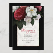 Birthday-uitnodiging voor Floral Dreams Kaart (Voorkant / Achterkant)