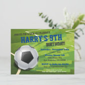 Birthday-uitnodiging voor het Kinder Football van  Kaart (Staand voorkant)