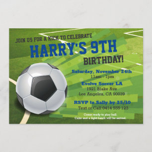 Birthday-uitnodiging voor het Kinder Football van  Kaart