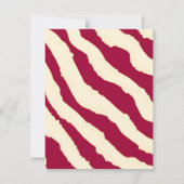 Birthday-uitnodiging voor het rode en witte Zebra Kaart (Achterkant)