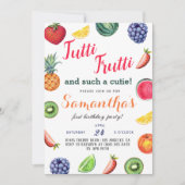 Birthday uitnodiging voor het vieren van Tutti Fru (Voorkant)