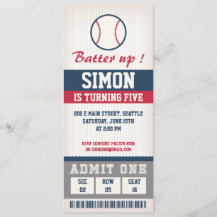 Birthday - uitnodiging voor honkbal