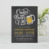 Birthday - uitnodiging voor kazen en bier (Staand voorkant)