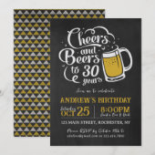 Birthday - uitnodiging voor kazen en bier (Voorkant / Achterkant)