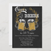 Birthday - uitnodiging voor kazen en bier (Voorkant)