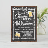 Birthday - uitnodiging voor kazen en bier | Elke l (Staand voorkant)