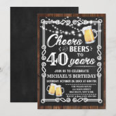 Birthday - uitnodiging voor kazen en bier | Elke l (Voorkant / Achterkant)