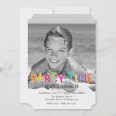 Birthday-uitnodiging voor kinderen (foto) kaart (Voorkant)