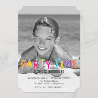 Birthday-uitnodiging voor kinderen (foto) kaart