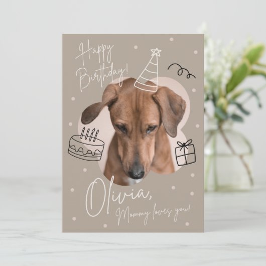 Birthday-uitnodiging voor kinderen kaart (Staand voorkant)