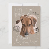 Birthday-uitnodiging voor kinderen kaart (Achterkant)