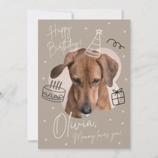 Birthday-uitnodiging voor kinderen kaart (Achterkant)