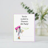 Birthday-uitnodiging voor kinderen kaart (Staand voorkant)