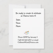 Birthday-uitnodiging voor kinderen kaart (Achterkant)