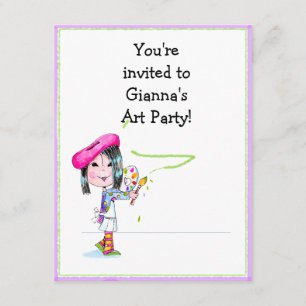 Birthday-uitnodiging voor kinderen kaart