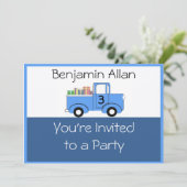 Birthday-uitnodiging voor kinderen kaart (Staand voorkant)