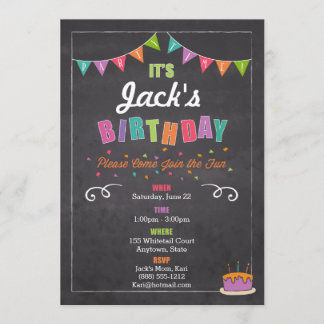 Birthday-uitnodiging voor kinderen (personaliseren kaart