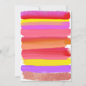 Birthday-uitnodiging voor kleurrijke kunstpartij kaart (Achterkant)