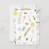 Birthday - uitnodiging voor koken en bakken voor k (Achterkant)