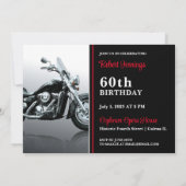 Birthday-uitnodiging voor kruisende motorfiets kaart (Achterkant)