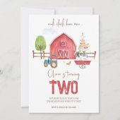 Birthday-uitnodiging voor landbouwhuisdieren kaart (Voorkant)