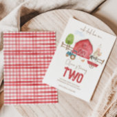 Birthday-uitnodiging voor landbouwhuisdieren kaart