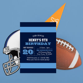 Birthday - uitnodiging voor marineblauw lichtblauw