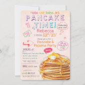 Birthday-uitnodiging voor Pancake en Pajama Kaart (Voorkant)