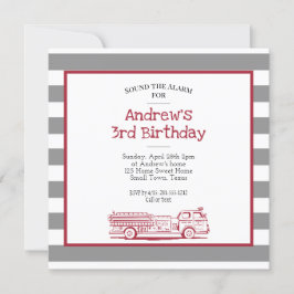 Birthday - uitnodiging voor Red and Grey Fire