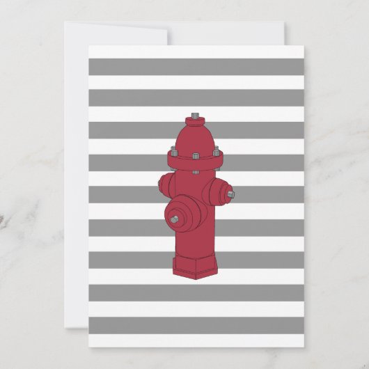 Birthday - uitnodiging voor Red and Grey Fire (Achterkant)