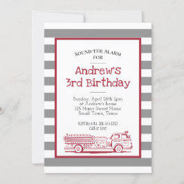 Birthday - uitnodiging voor Red and Grey Fire