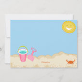 Birthday uitnodiging voor Surfer Girl Beach (Achterkant)