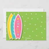 Birthday uitnodiging voor Surfer Girl Beach (Achterkant)