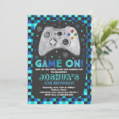 Birthday-uitnodiging voor videogame Birthday Kaart (Staand voorkant)