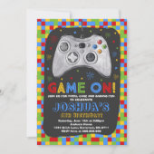 Birthday-uitnodiging voor videogame Birthday Kaart (Voorkant)