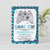 Birthday-uitnodiging voor videogame Birthday Kaart (Staand voorkant)