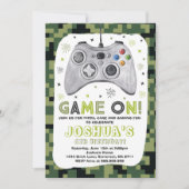 Birthday-uitnodiging voor videogame Birthday Kaart (Voorkant)