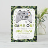 Birthday-uitnodiging voor videogame Birthday Kaart (Staand voorkant)