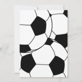 Birthday-uitnodiging voor voetbal - blauw kaart (Achterkant)