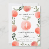 Birthday-uitnodiging voor Waterverf met een twitpe Kaart (Voorkant)