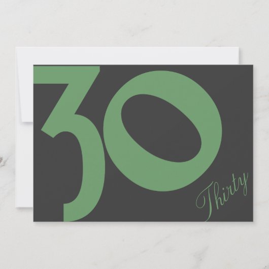 Birthday-uitnodigingen (30 jaar oud) kaart (Voorkant)