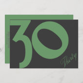 Birthday-uitnodigingen (30 jaar oud) kaart (Voorkant / Achterkant)