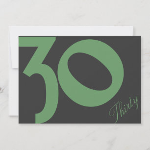 Birthday-uitnodigingen (30 jaar oud) kaart
