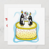 Birthday-uitnodigingen Chit en Chat Kaart (Voorkant / Achterkant)