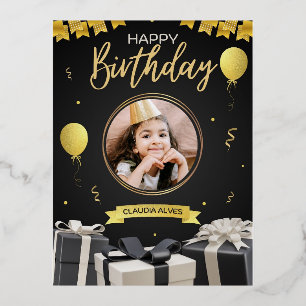 Birthday-uitnodigingen Folie Uitnodiging Briefkaart