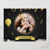 Birthday-uitnodigingen Folie Uitnodiging Briefkaart (Achterkant)